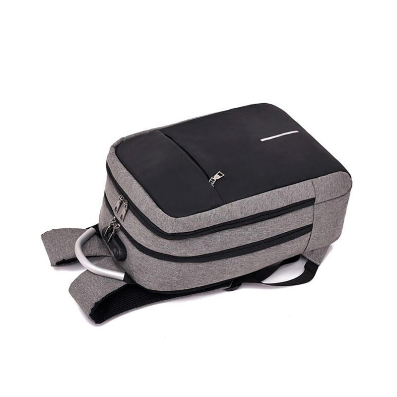 Rucsac impermeabil, cu sistem antifurt, port USB, 45x14x30cm, 25litri, negru si gri Household NewTrend