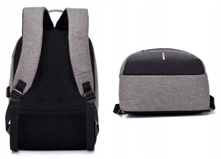 Rucsac impermeabil, cu sistem antifurt, port USB, 45x14x30cm, 25litri, negru si gri Household NewTrend