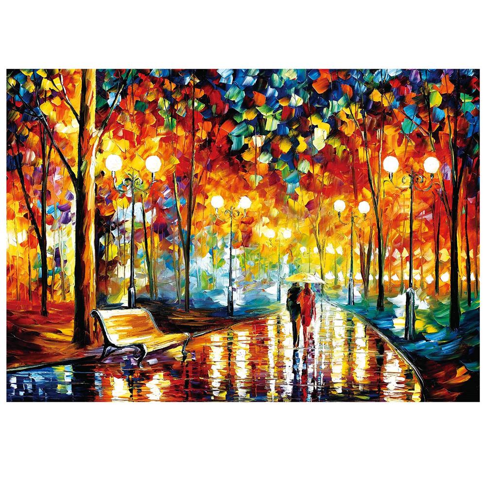 Set de broderie cu diamante 5D, 30x40cm, model Alee in parc Household NewTrend
