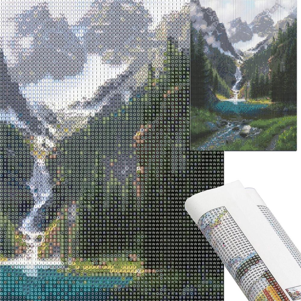 Set de broderie cu diamante 5D, 30x40cm, model Cascada Household NewTrend
