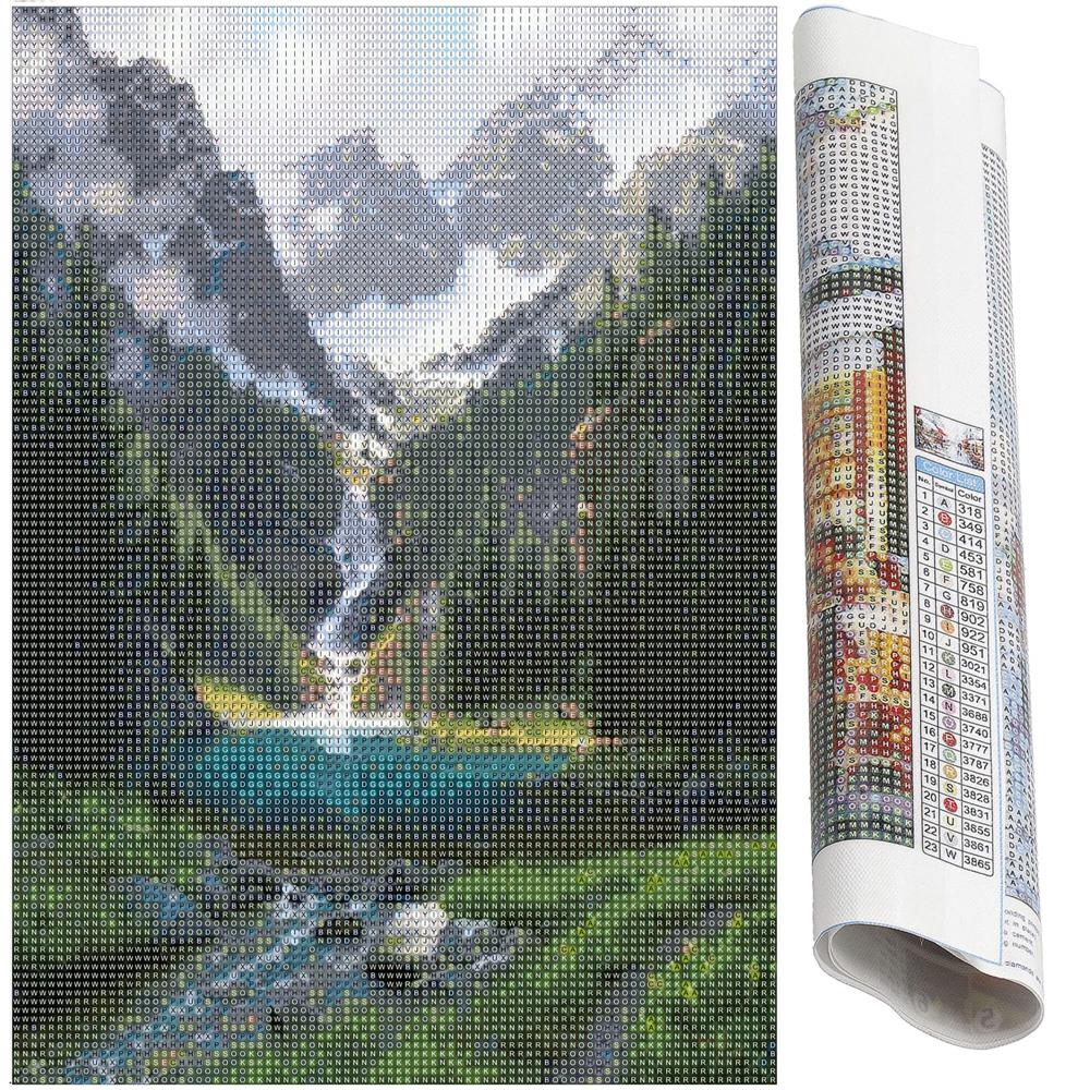 Set de broderie cu diamante 5D, 30x40cm, model Cascada Household NewTrend