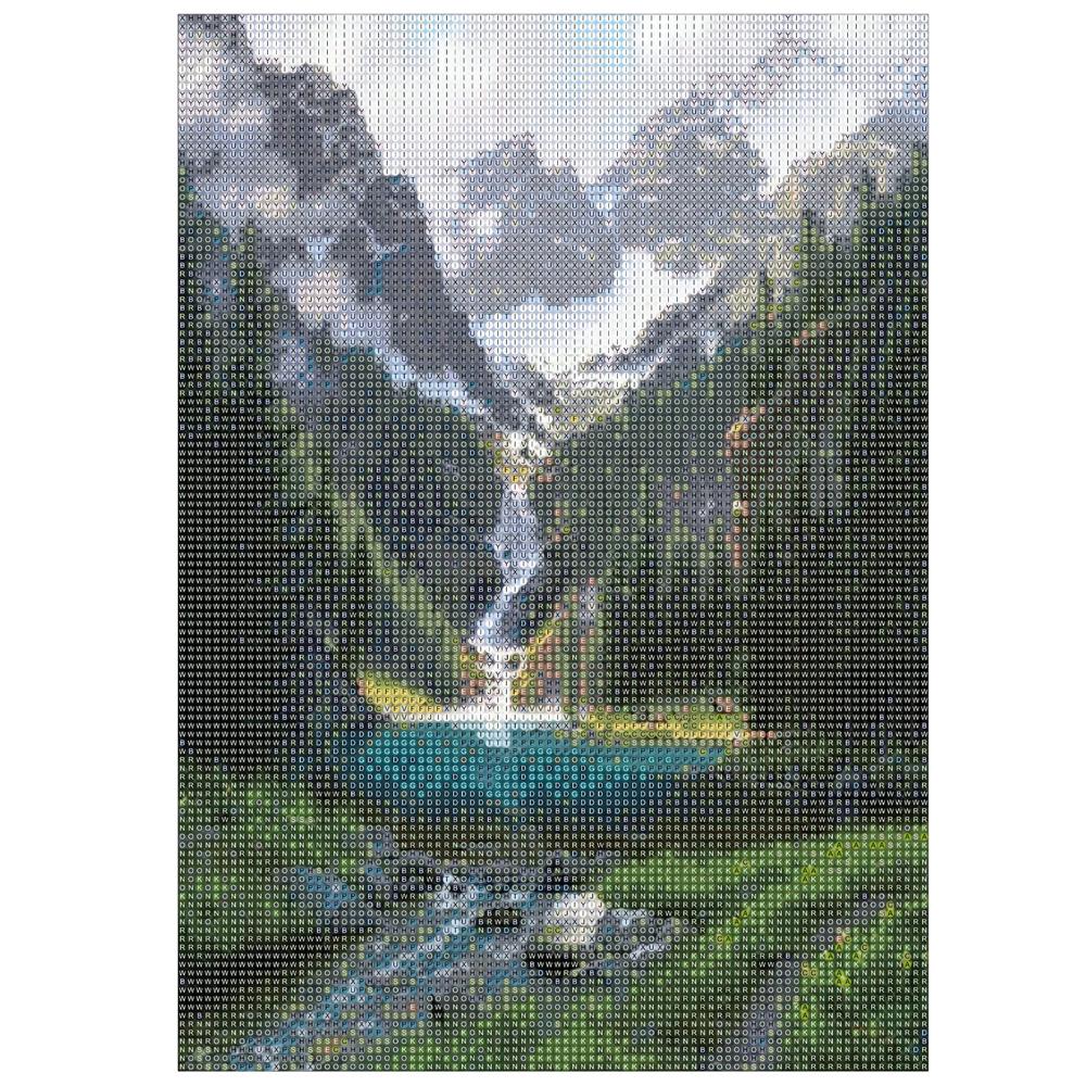 Set de broderie cu diamante 5D, 30x40cm, model Cascada Household NewTrend
