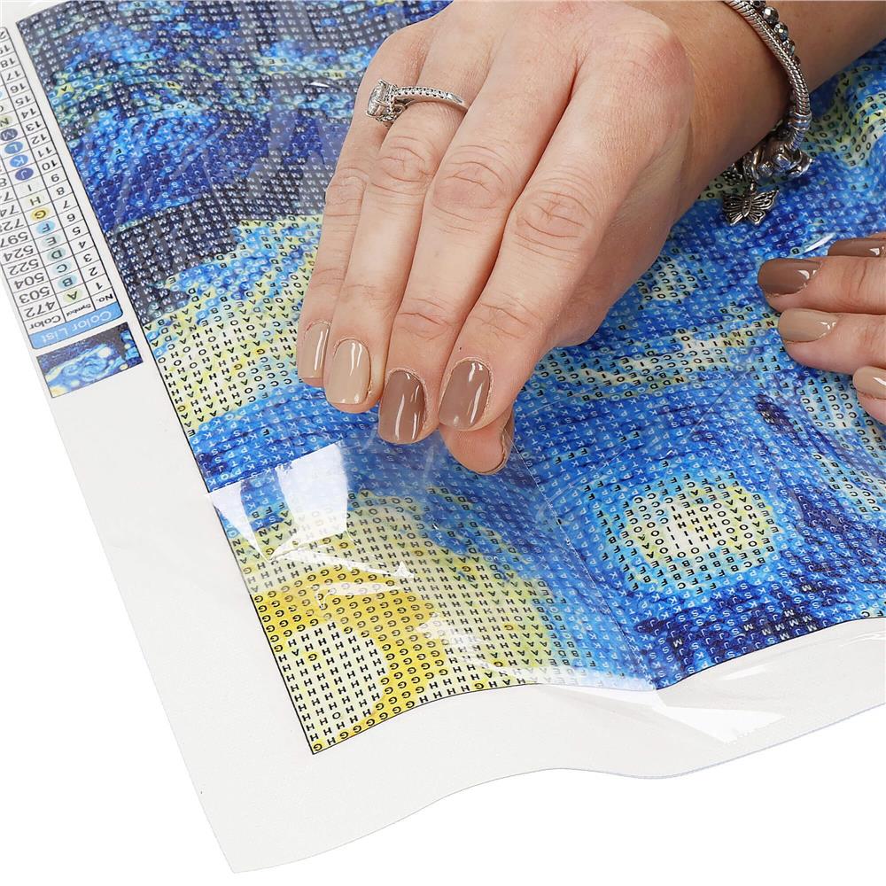 Set de broderie cu diamante 5D, 30x40cm, model Dragon cu pui Household NewTrend