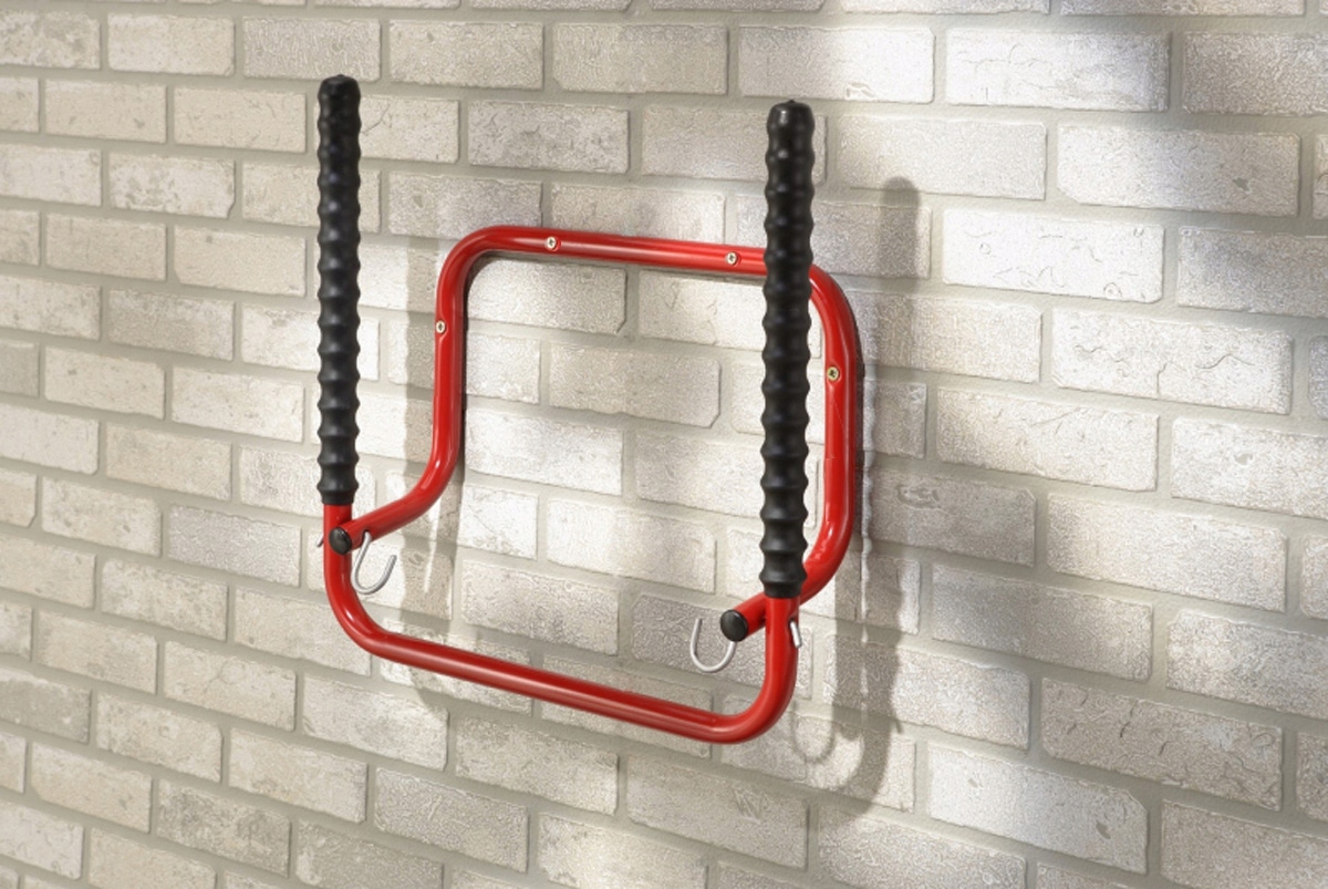 Suport de perete pentru parcare 2 biciclete, maxim 40kg, 50cm, rosu Household NewTrend