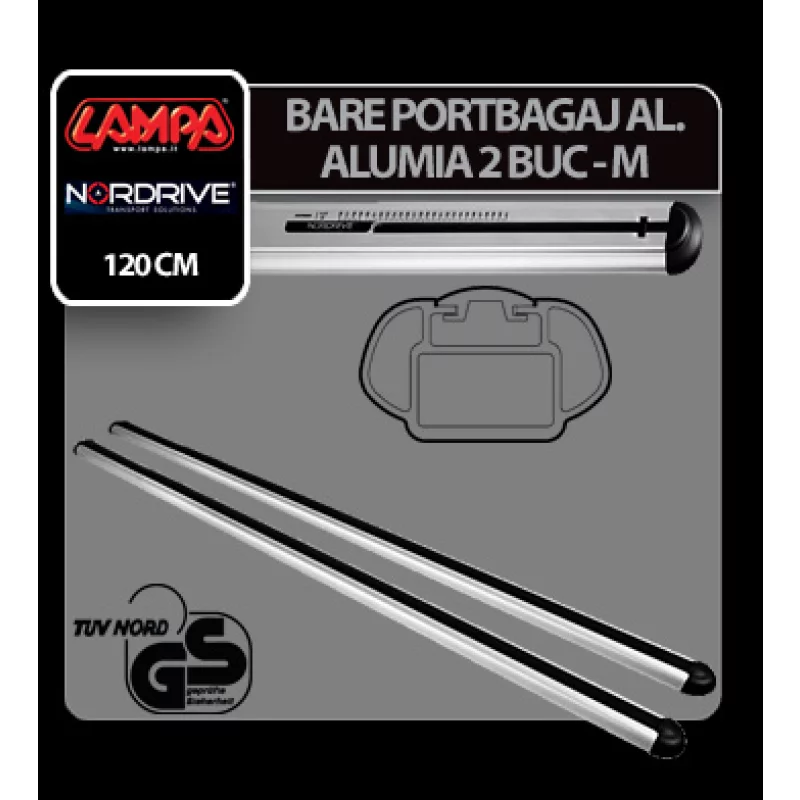 Alumia pereche de bare portbagaj din aluminiu - M - 120 cm Garage AutoRide