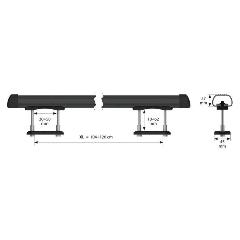 Club set complet de bare portbagaj din otel - XL - 135 cm Garage AutoRide