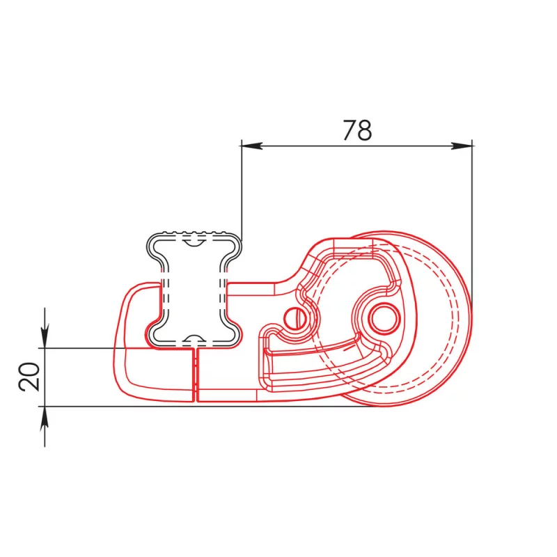 K-0 rola incarcare cu fixare pe bara portbagaj din otel Nordrive Kargo - 64 cm Garage AutoRide