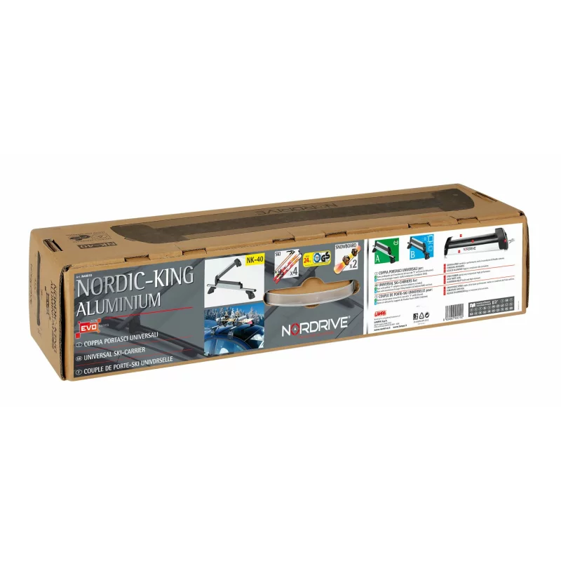 Nordic-King EVO suport schi din aluminiu NK-40 - Argintiu Garage AutoRide