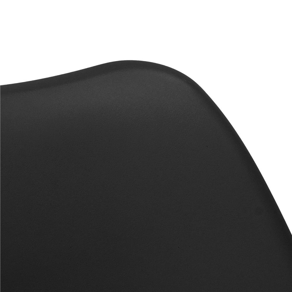 Set 4 scaune dining Verdhe pentru bucatarie cu perna tapitata cu piele ecologica, 44x82cm, negru Household NewTrend