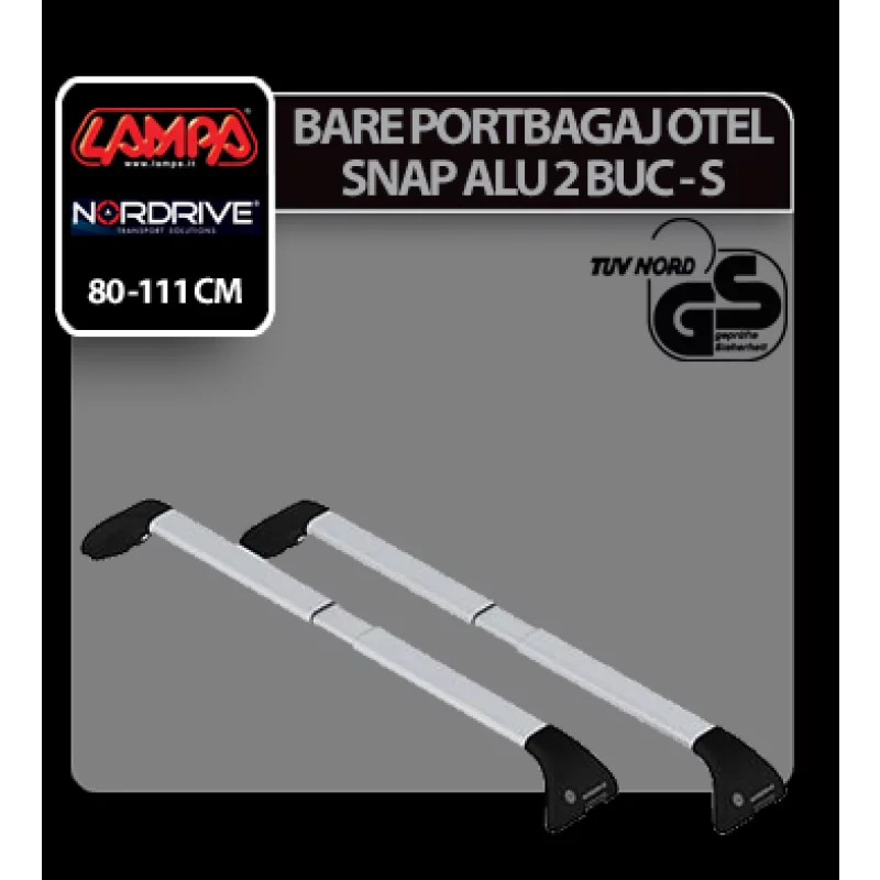 Snap Alu pereche de bare telescopice portbagaj din aluminiu - S - 80-111 cm Garage AutoRide