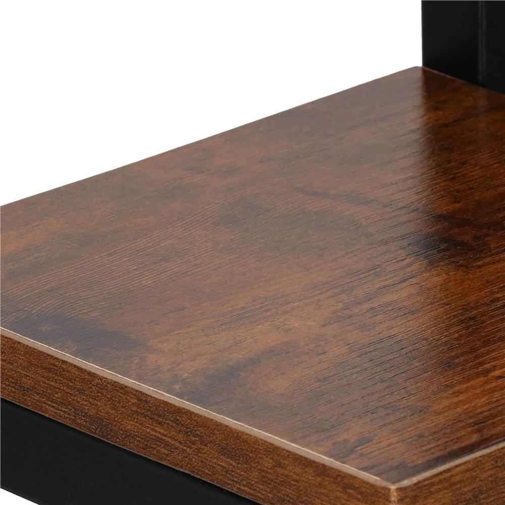 Suport pentru flori, 79x69x24 cm, negru/maro inchis – 6 rafturi, cadru metalic, design modern Household NewTrend