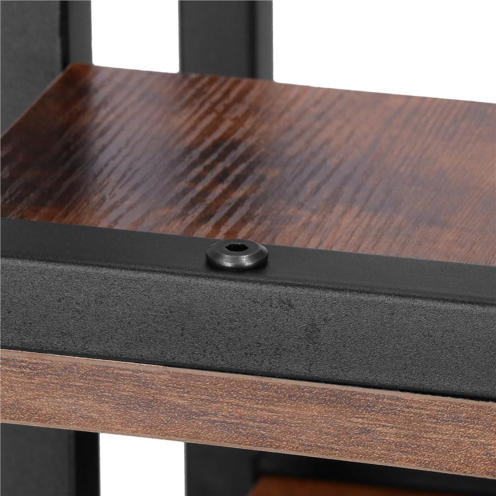 Suport pentru flori, 79x69x24 cm, negru/maro inchis – 6 rafturi, cadru metalic, design modern Household NewTrend