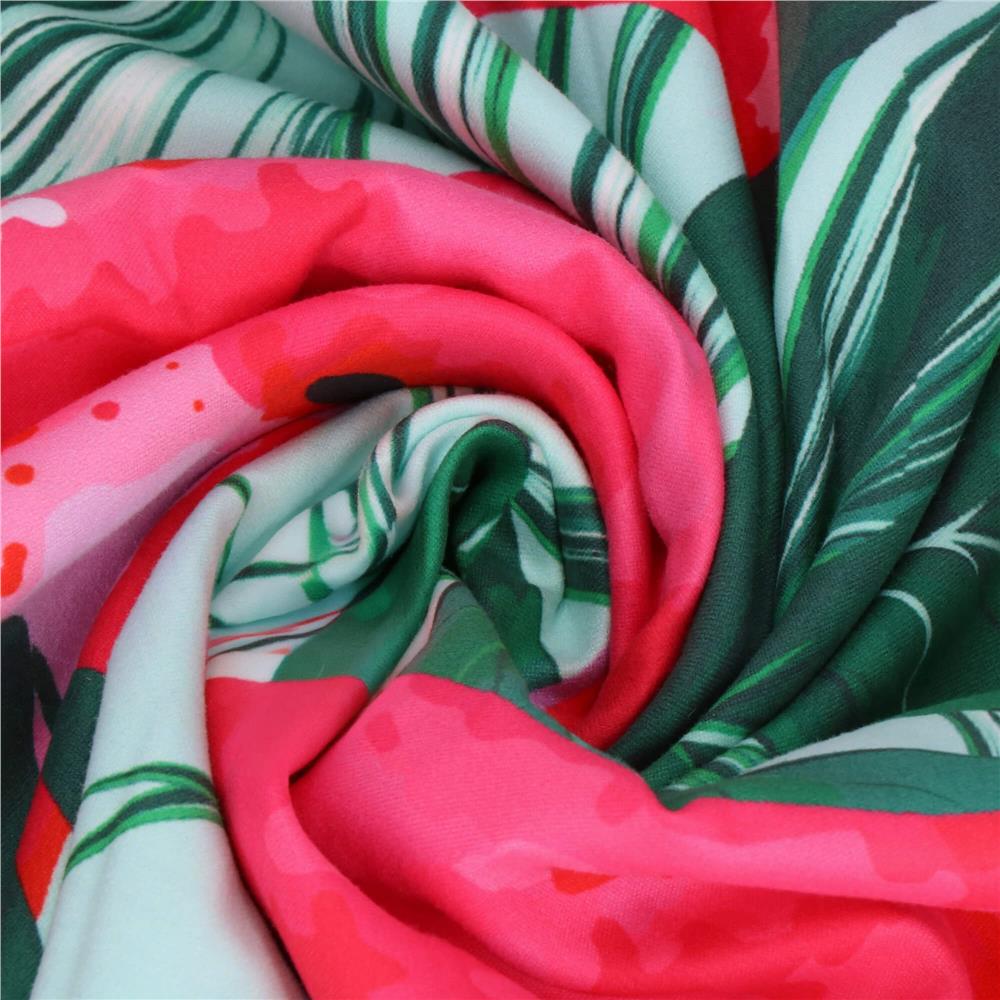 Prosop de plaja cu uscare de rapida, husa de transport, 90x180cm, model pepene verde Household NewTrend