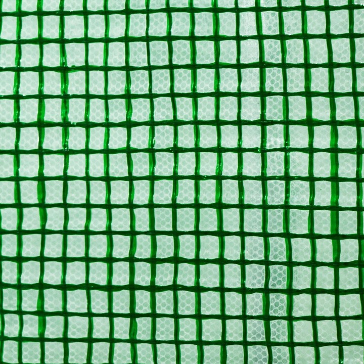 Sera de gradina, tip tunel cu cadru metalic, 300x600cm, 13 ferestre, verde, 18 mp Household NewTrend