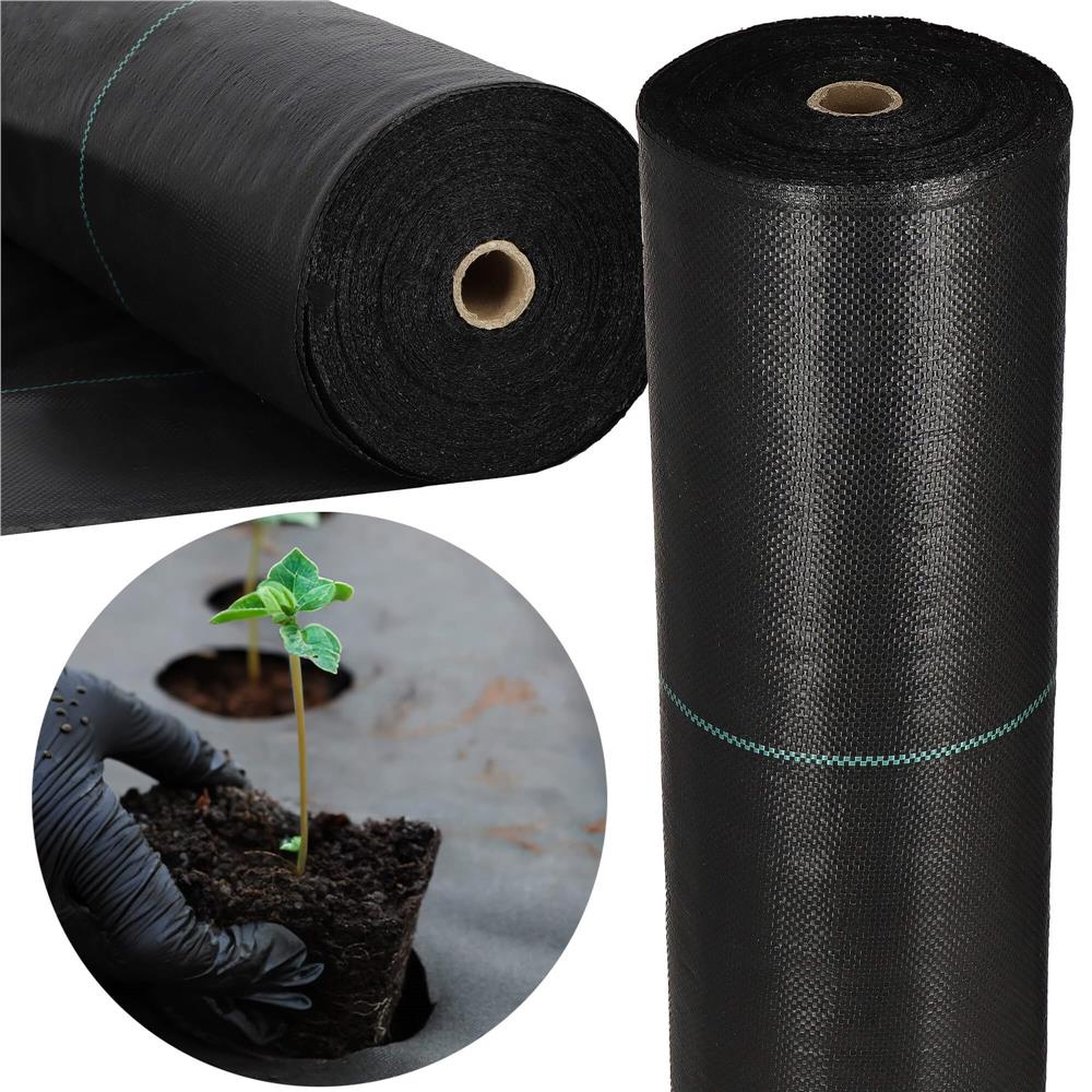 Folie agrotextil, mulcire, antiburuieni, filtru UV, 50 x 1.1metri, 90g/m2, negru Household NewTrend