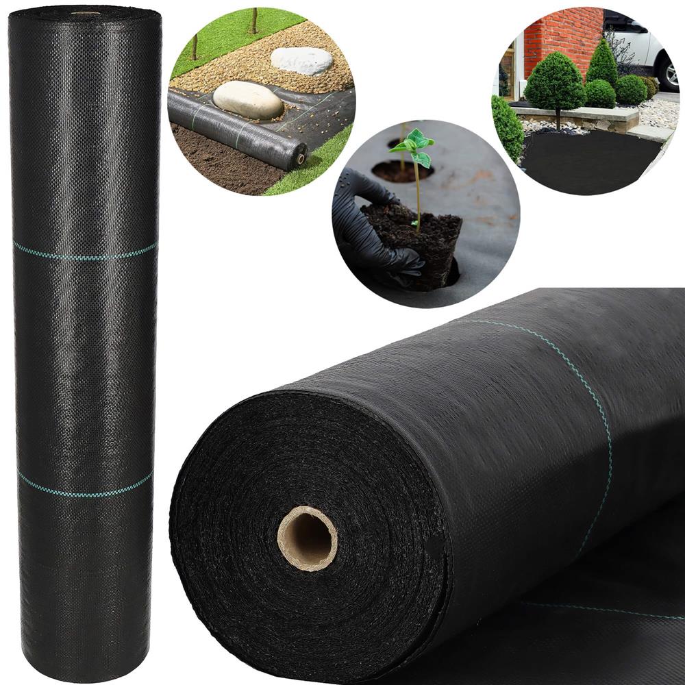Folie agrotextil, mulcire, antiburuieni, filtru UV, 50 x 1.6metri, 90g/m2, negru Household NewTrend
