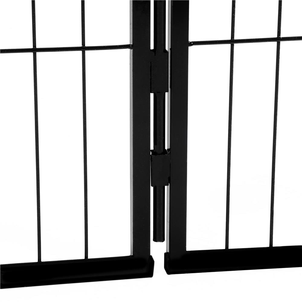 Tarc pentru animale de companie, din fier, forma configurabila, cu usa de acces, 5XL, 160x160x60cm, negru Household NewTrend