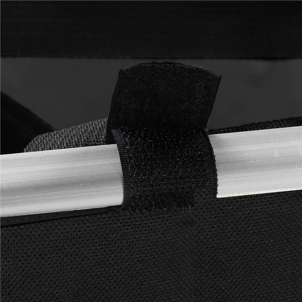 Cos de rufe cu 3 compartimente, cadru aluminiu, 68x40x60cm, 146 litri, negru Household NewTrend