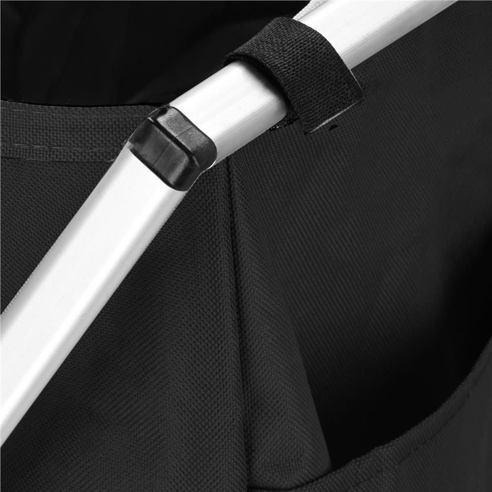 Cos de rufe cu 3 compartimente, cadru aluminiu, 68x40x60cm, 146 litri, negru Household NewTrend