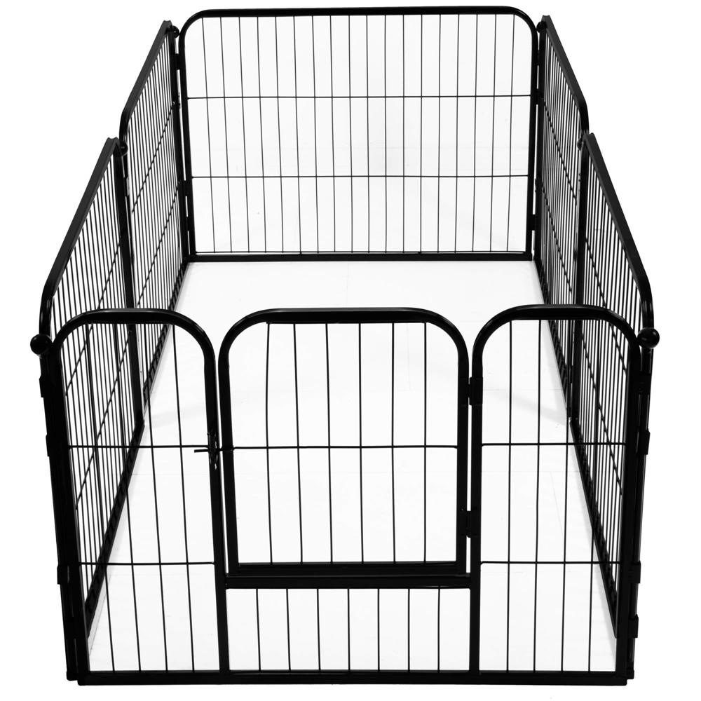 Tarc pentru animale de companie, din fier, forma configurabila, cu usa de acces, 3XL, 165x80x60cm, negru Household NewTrend