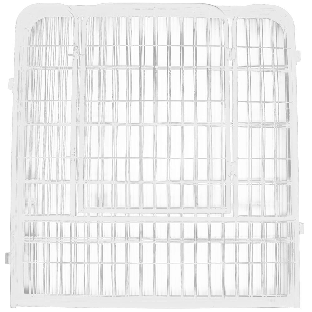 Tarc pentru animale de companie, din fier, forma configurabila, cu usa de acces, 4XL, 184x100x93cm, alb Household NewTrend