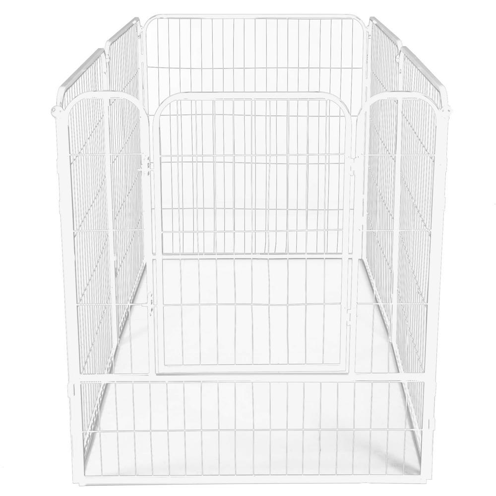 Tarc pentru animale de companie, din fier, forma configurabila, cu usa de acces, 4XL, 184x100x93cm, alb Household NewTrend