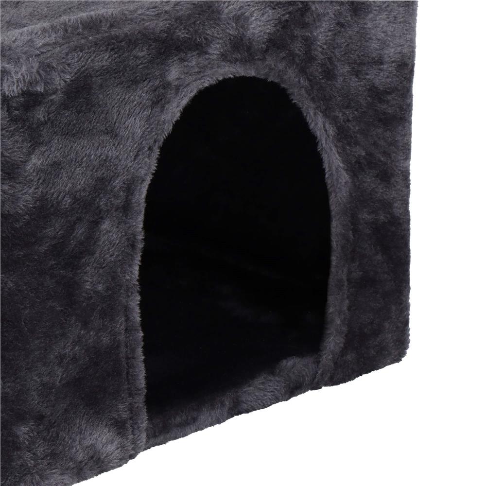 Ansamblu de joaca pentru pisici, cu loc pentru zgariat, ascuns, platforma, 62cm, gri inchis Household NewTrend