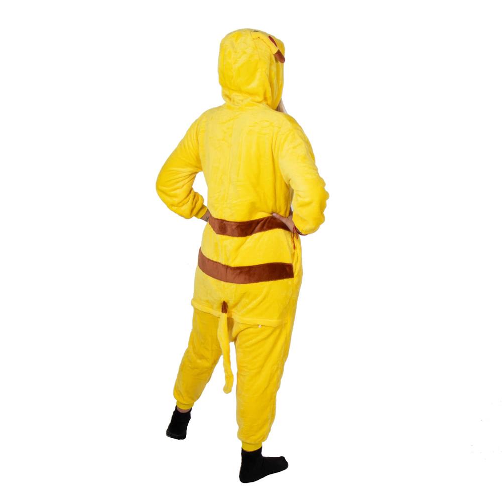 Pijama tip salopeta pentru adulti, model Pikachu, marime L Household NewTrend