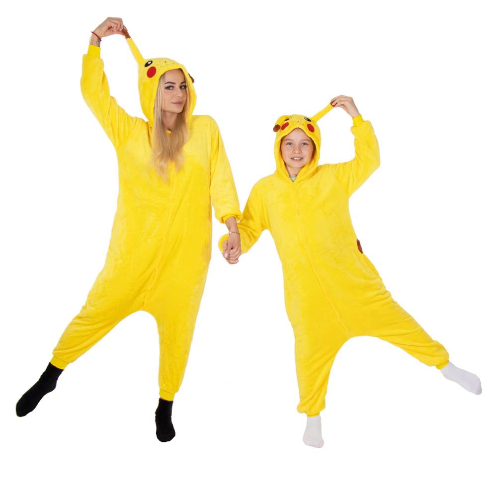 Pijama tip salopeta pentru adulti, model Pikachu, marime M Household NewTrend