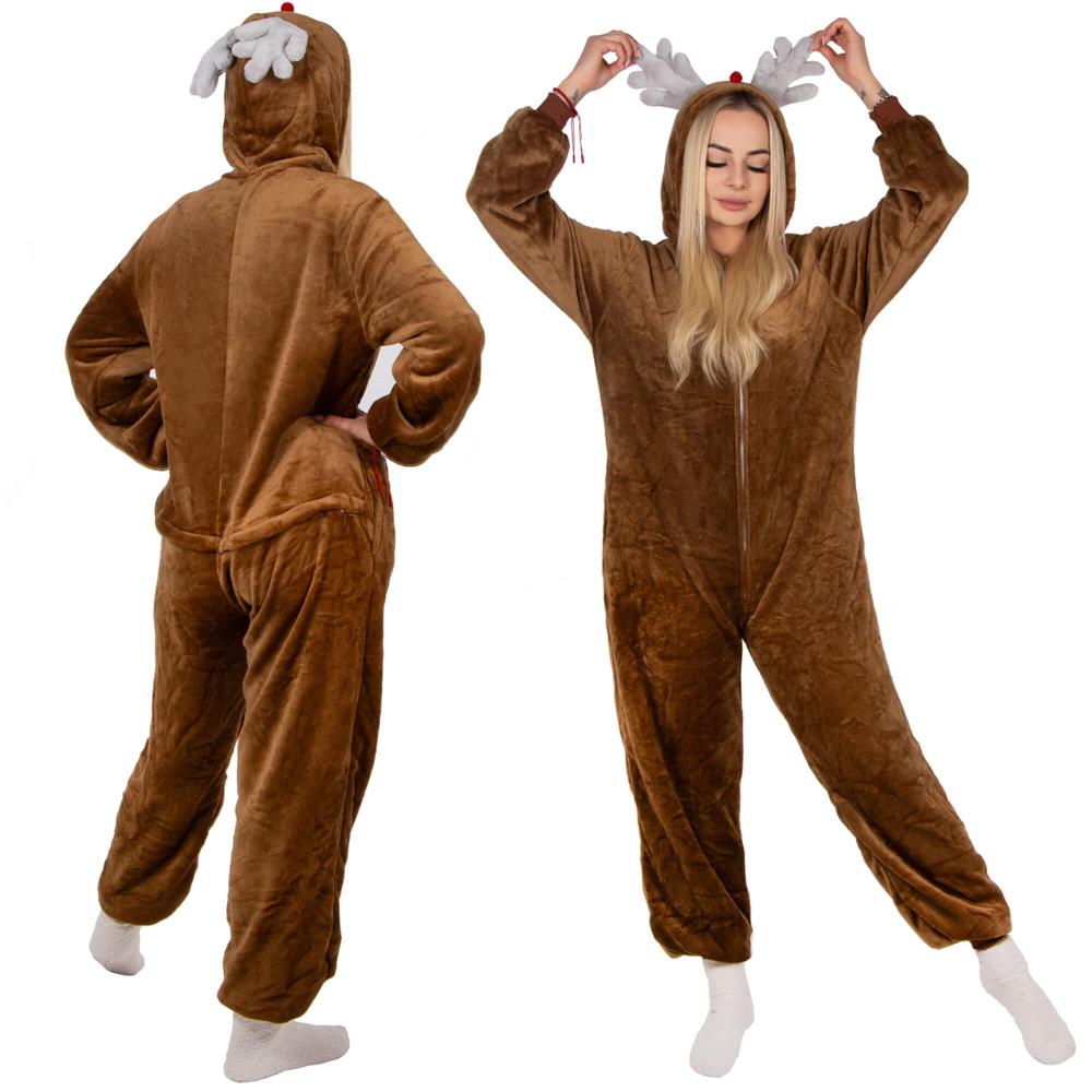 Pijama tip salopeta pentru adulti, model Ren, marime L Household NewTrend