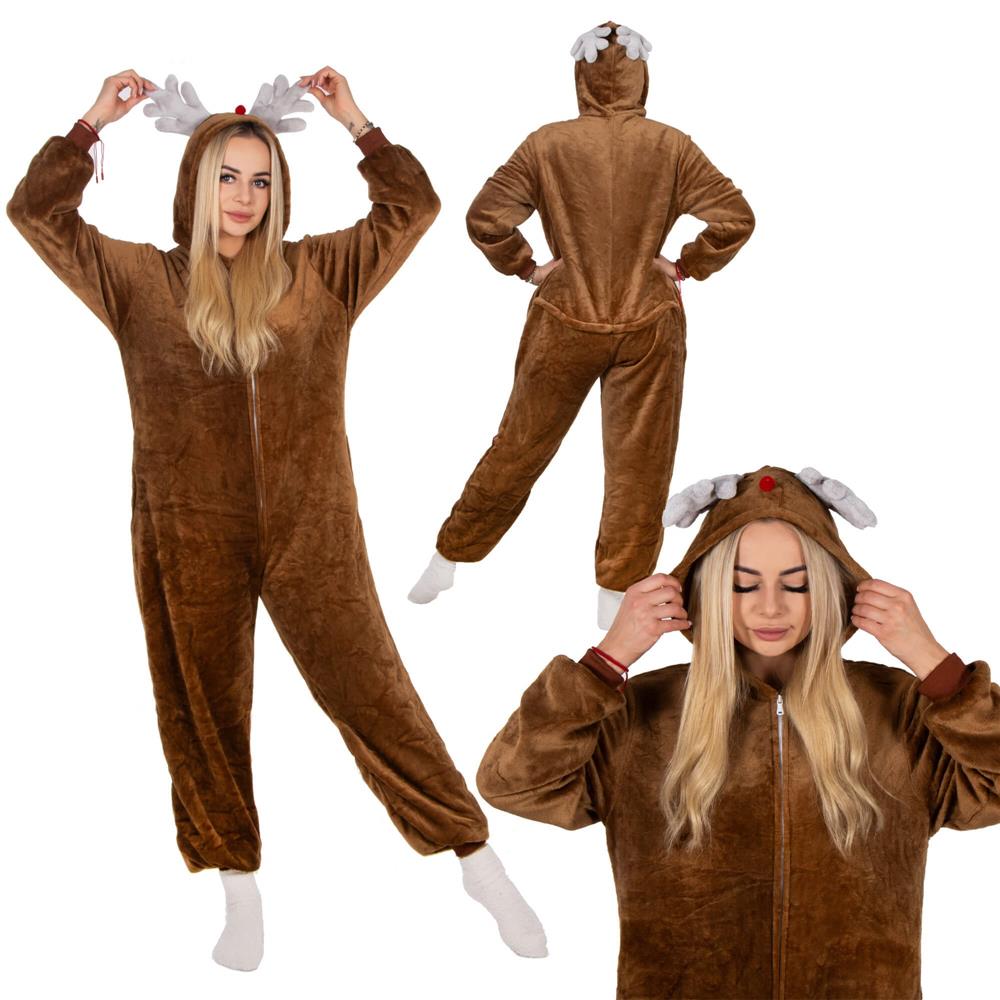 Pijama tip salopeta pentru adulti, model Ren, marime M Household NewTrend
