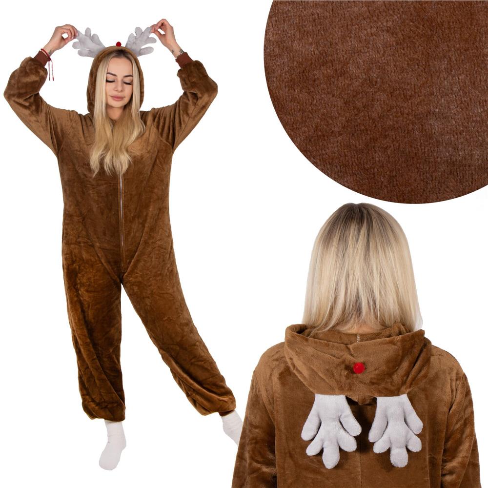 Pijama tip salopeta pentru adulti, model Ren, marime M Household NewTrend