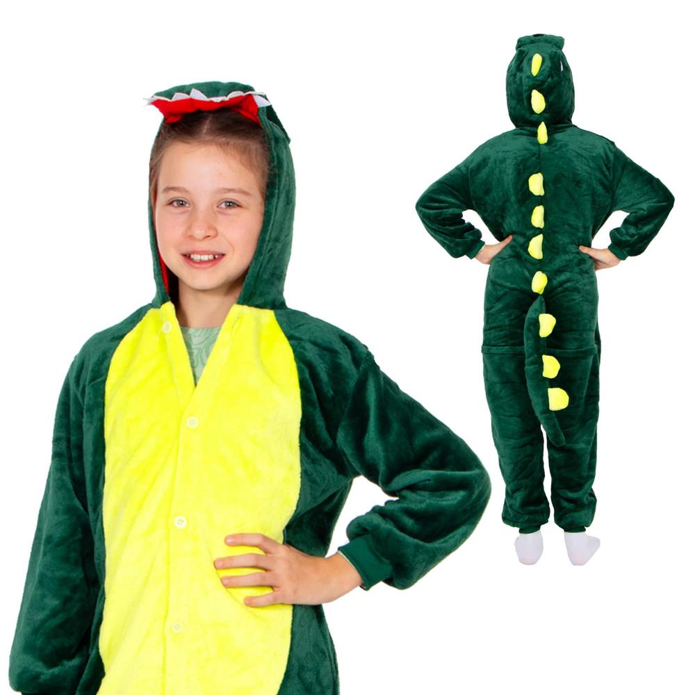 Pijama tip salopeta pentru copii, model Dragon, marime 130-140cm Household NewTrend