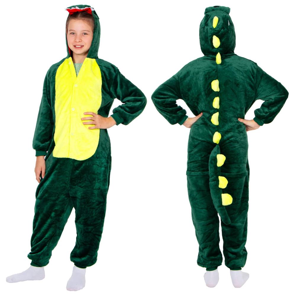 Pijama tip salopeta pentru copii, model Dragon, marime 130-140cm Household NewTrend