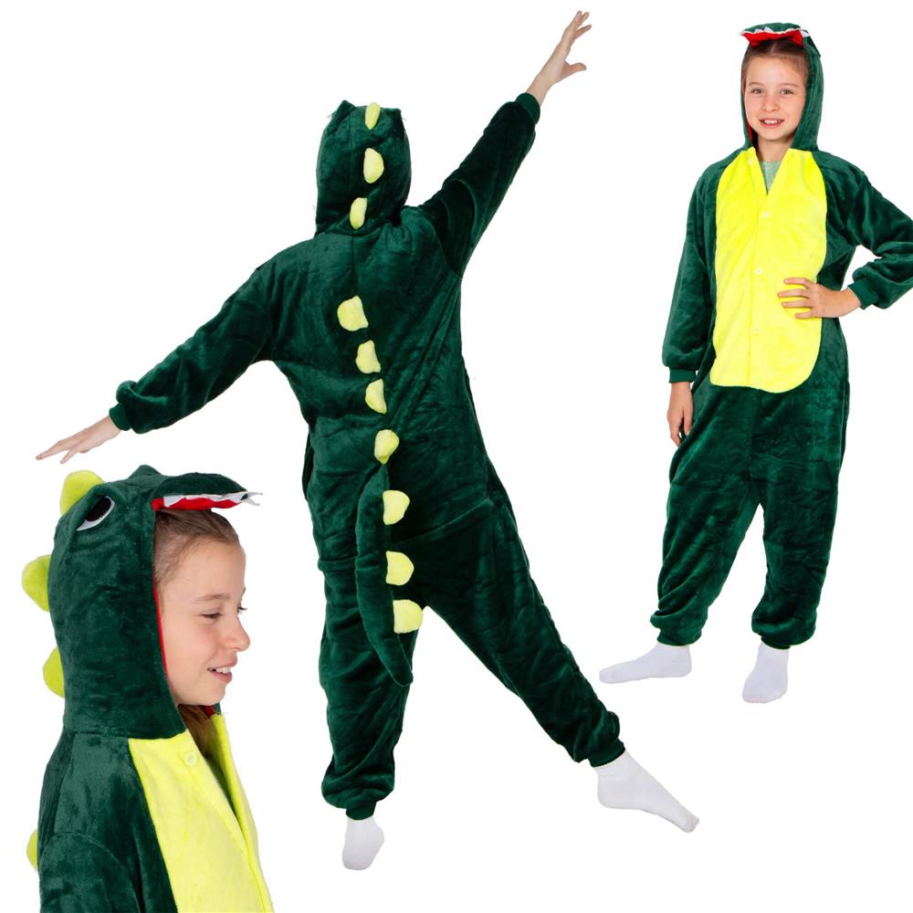 Pijama tip salopeta pentru copii, model Dragon, marime 130-140cm Household NewTrend