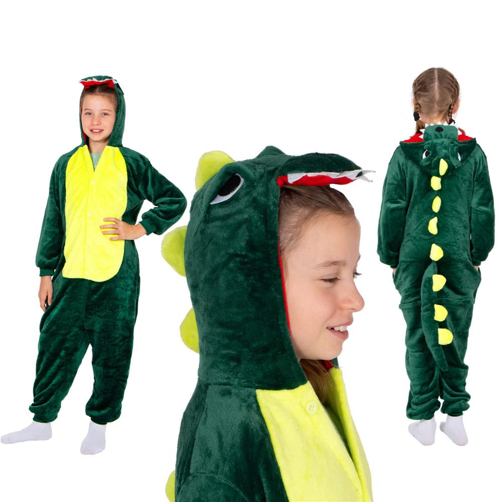 Pijama tip salopeta pentru copii, model Dragon, marime 130-140cm Household NewTrend