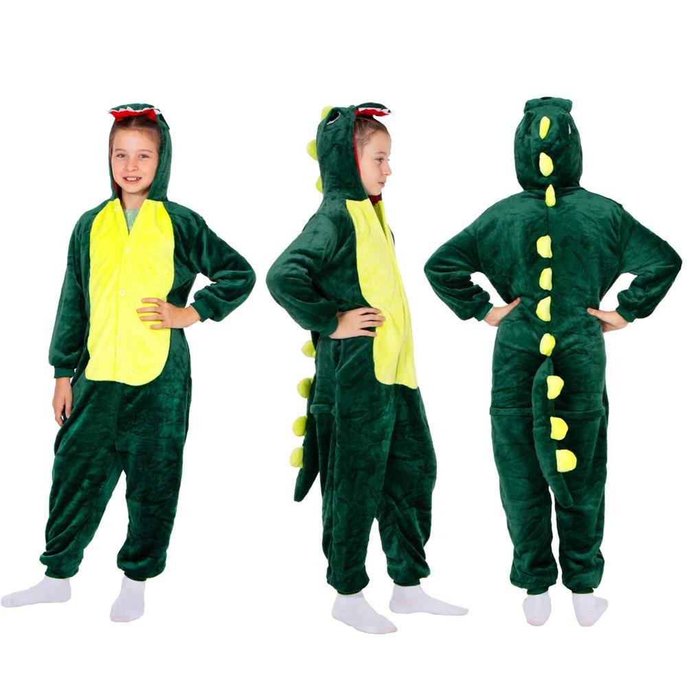 Pijama tip salopeta pentru copii, model Dragon, marime 130-140cm Household NewTrend