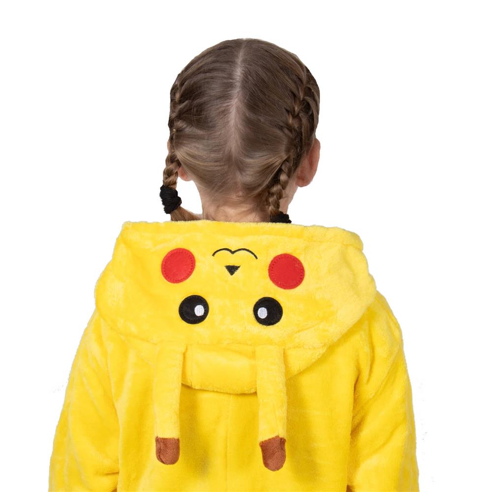Pijama tip salopeta pentru copii, model Pikachu, marime 130-140 cm Household NewTrend