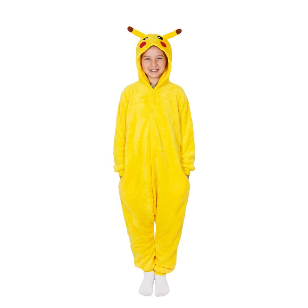 Pijama tip salopeta pentru copii, model Pikachu, marime 130-140 cm Household NewTrend