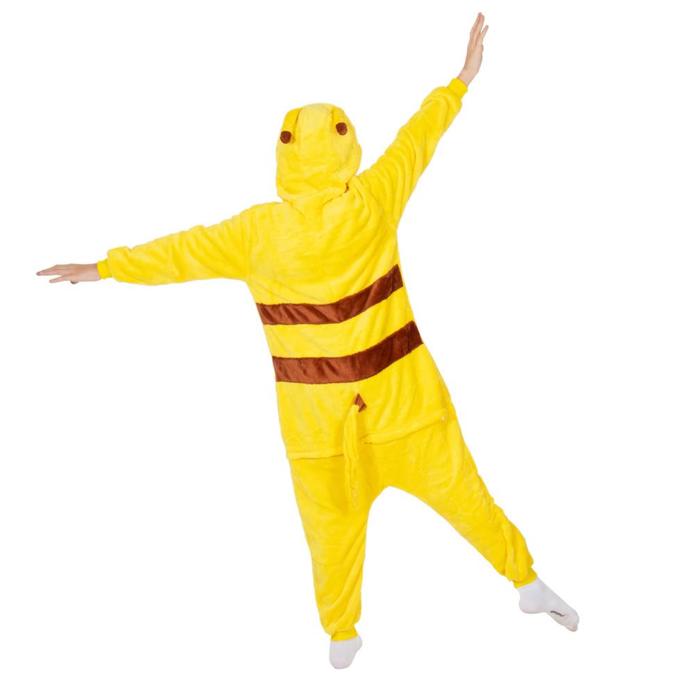 Pijama tip salopeta pentru copii, model Pikachu, marime 130-140 cm Household NewTrend
