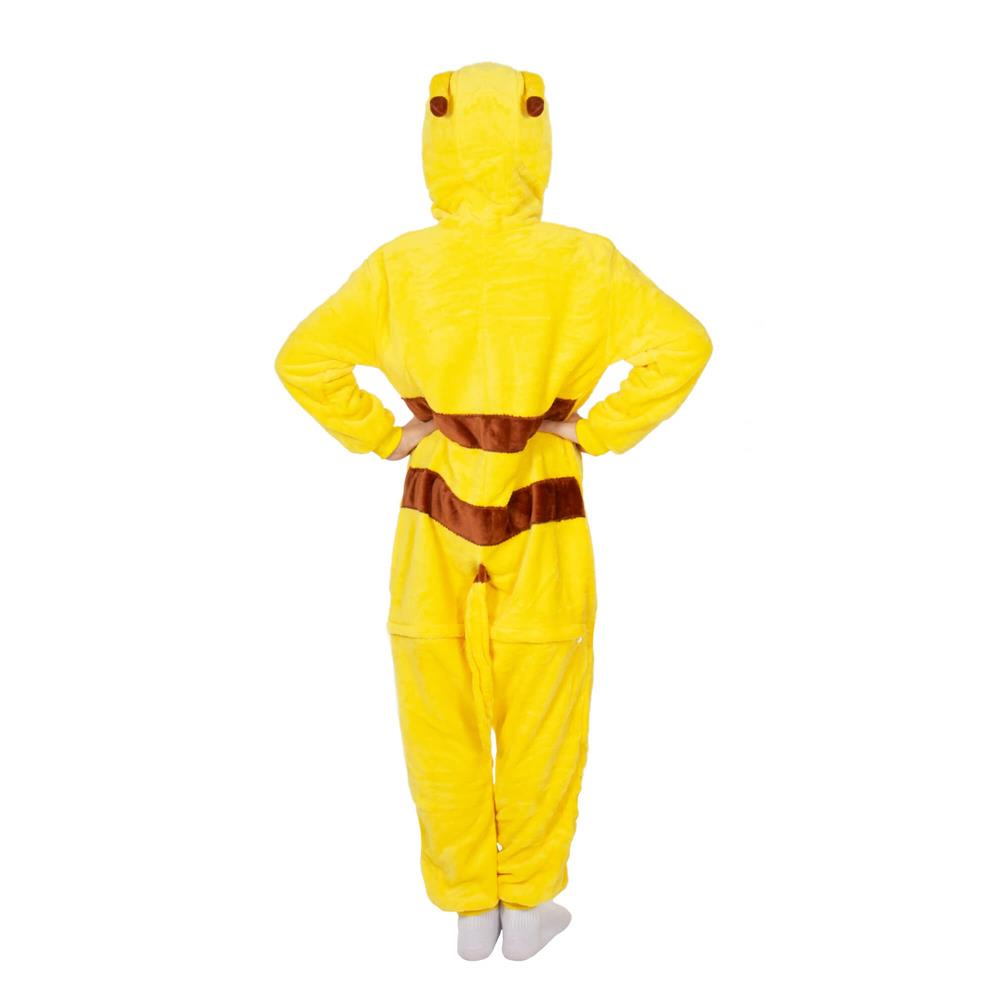 Pijama tip salopeta pentru copii, model Pikachu, marime 130-140 cm Household NewTrend