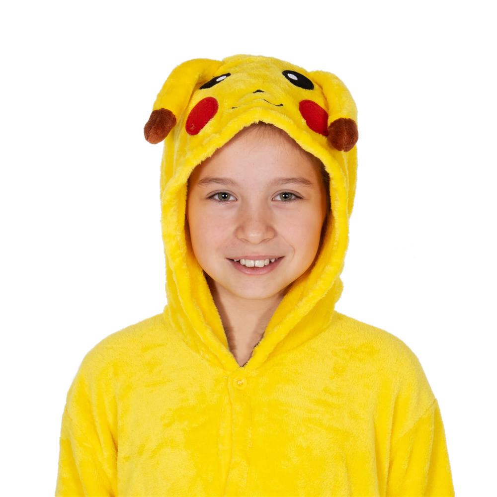 Pijama tip salopeta pentru copii, model Pikachu, marime 130-140 cm Household NewTrend