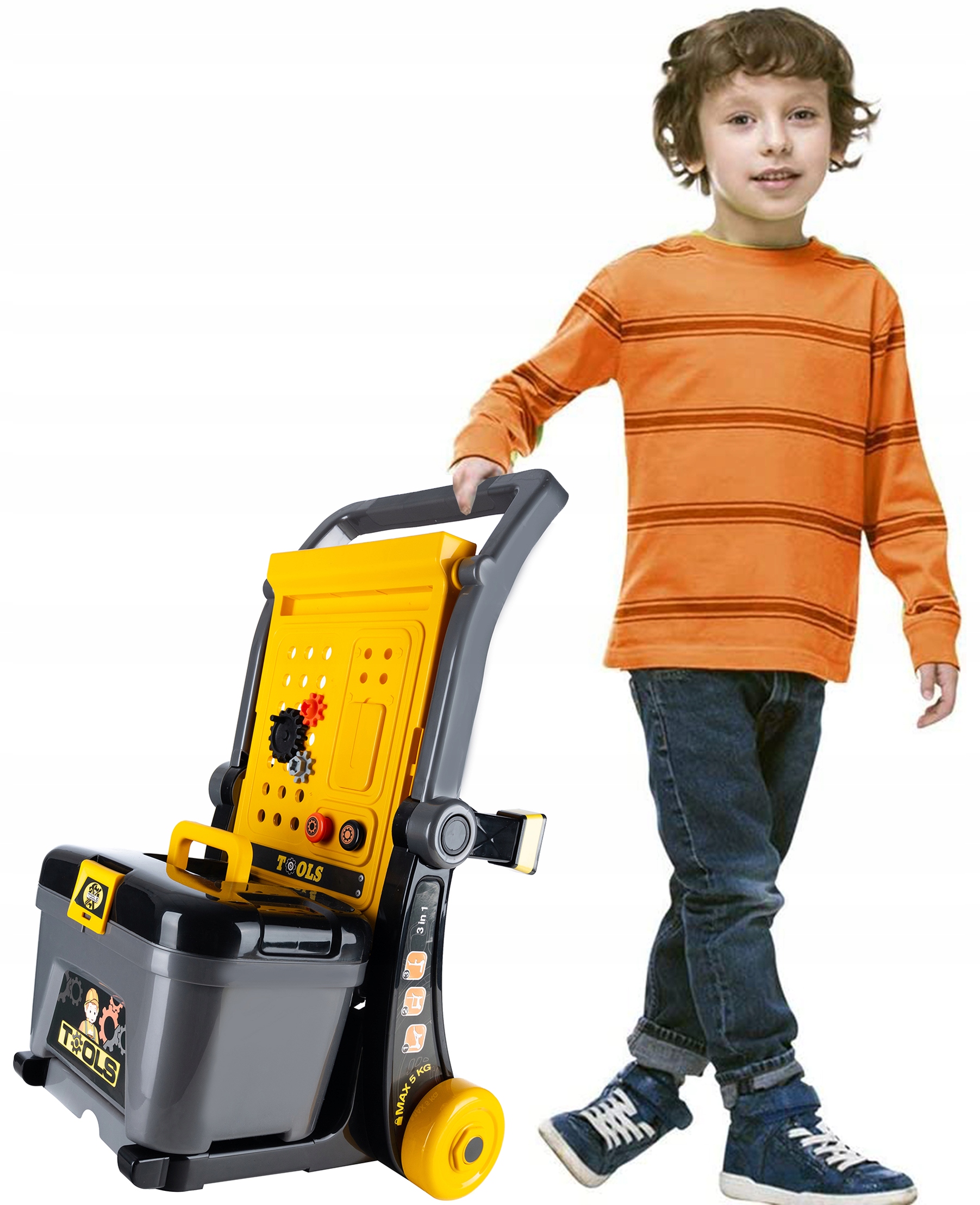 Banc de lucru portbail pentru copii, cu scule si unelte pentru mecanic, 3 in 1 Household NewTrend