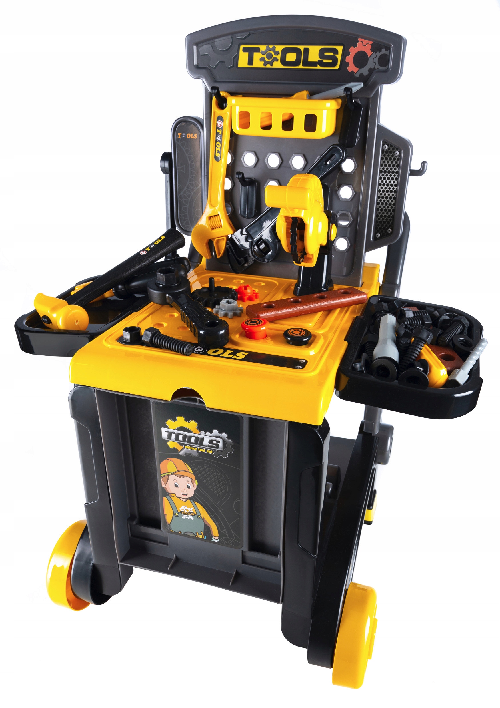 Banc de lucru portbail pentru copii, cu scule si unelte pentru mecanic, 3 in 1 Household NewTrend