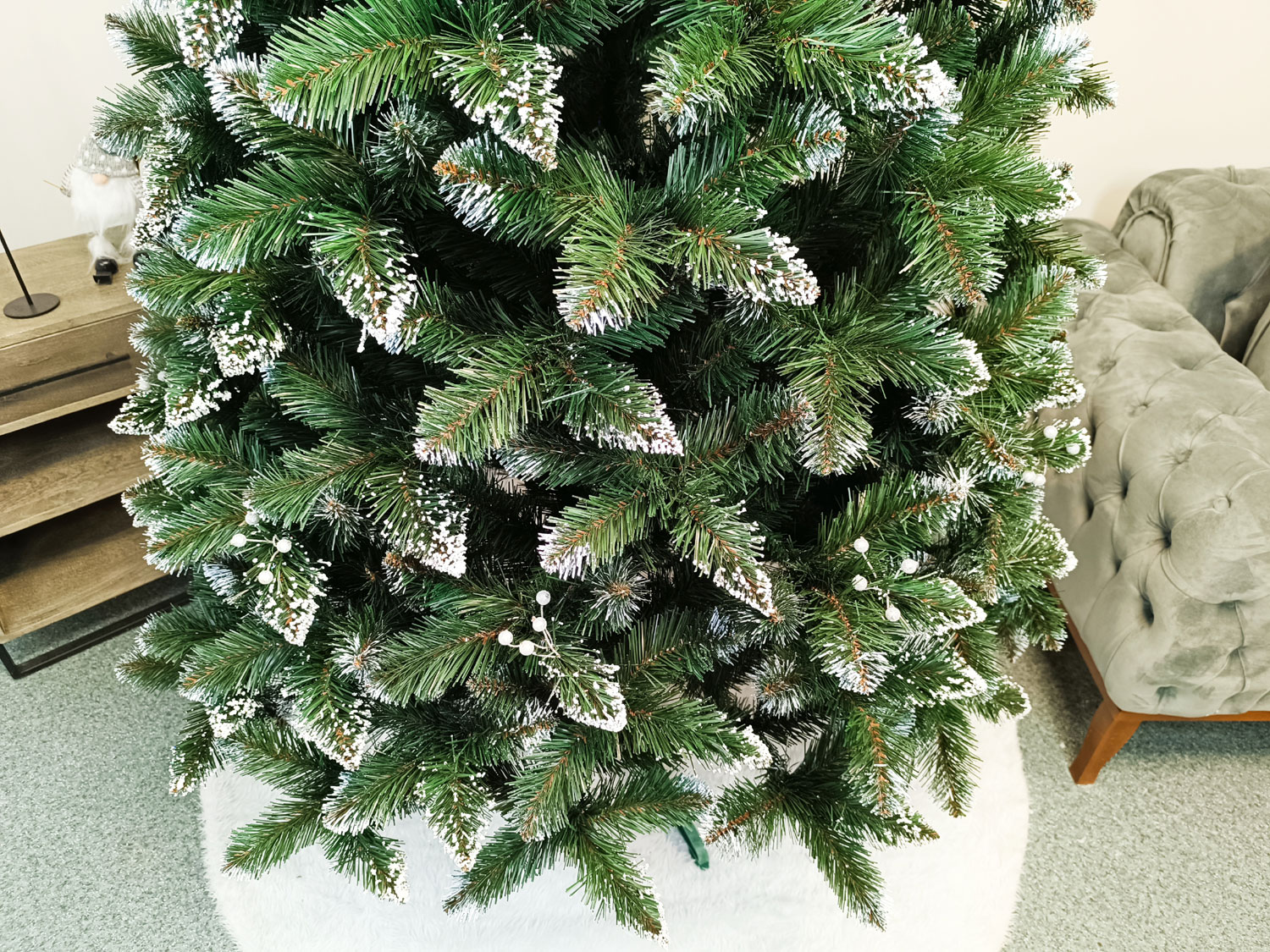 Brad artificial Christmas Deluxe by Sersimo, Crystal nins cu merisoare, 2D, 250cm Household NewTrend