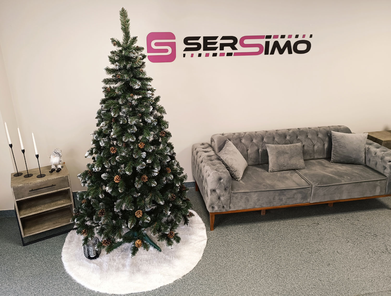 Brad artificial Christmas Deluxe by Sersimo, Lidia Nins cu conuri, 2D, 180cm Household NewTrend