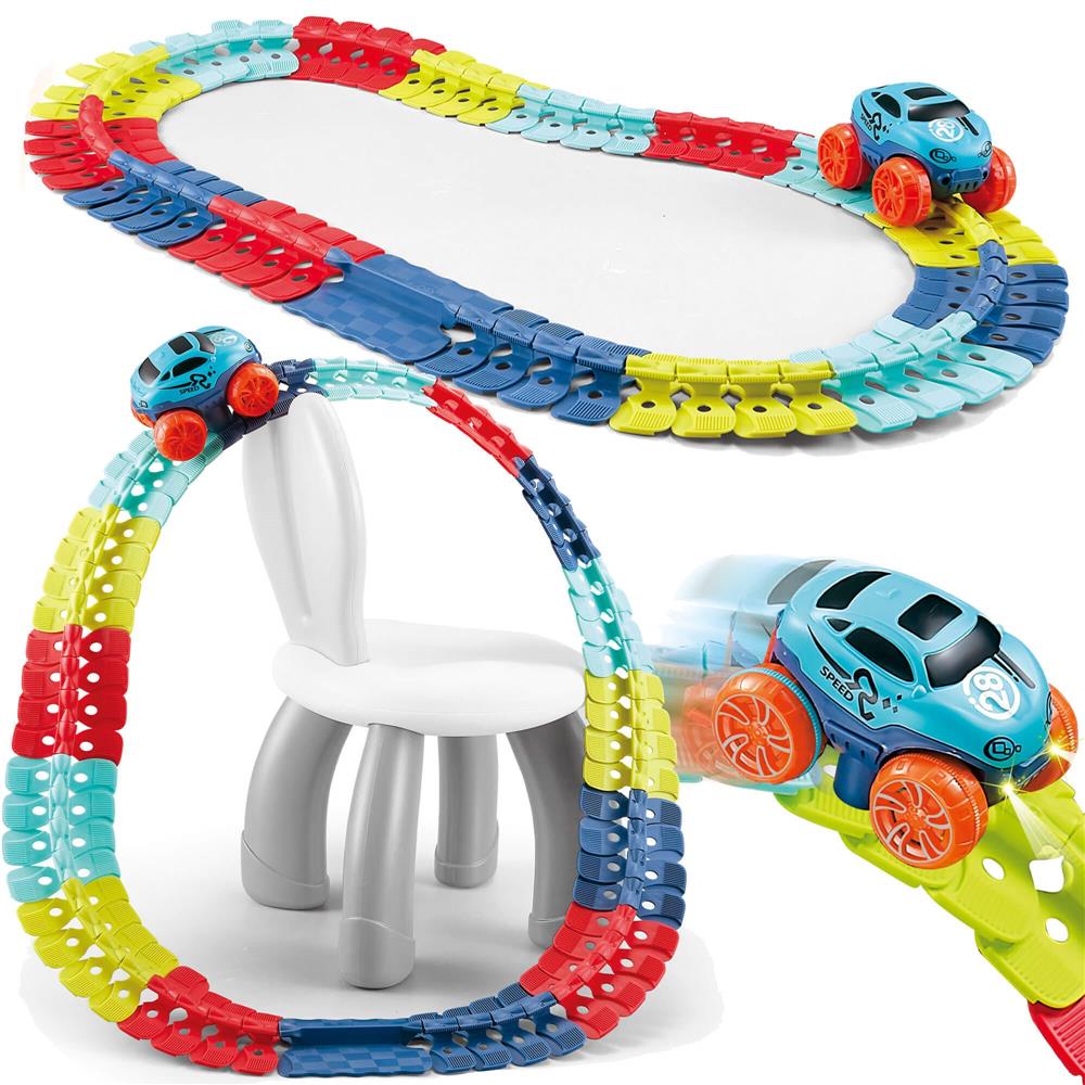 Circuit masinute Changeable Track, cu 92 de piese, pista configurabila Household NewTrend