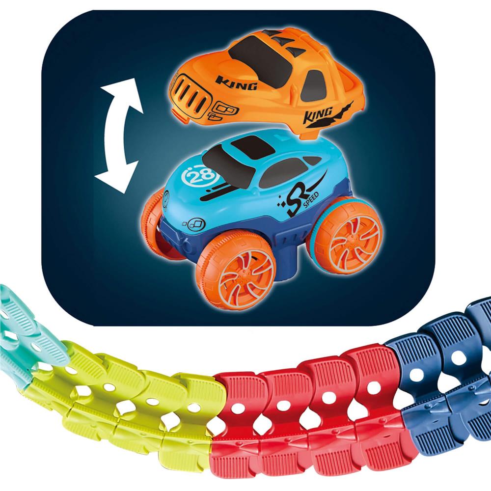 Circuit masinute Changeable Track, cu 92 de piese, pista configurabila Household NewTrend