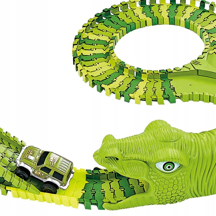 Circuit masinute Dinosaur Park, cu 320 de piese, pista configurabila Household NewTrend