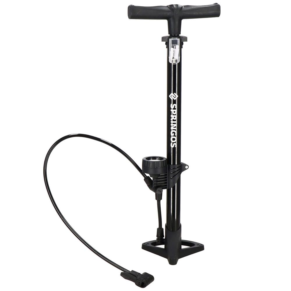 Pompa bicicleta cu manometru, accesorii umflare mingi si articole gonflabile, 160PSI, aluminiu, 60cm Household NewTrend